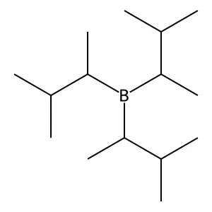 Tris(1,2-dimethylpropyl)borane structure