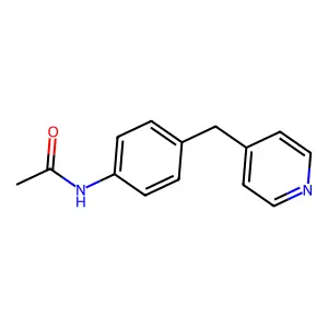 N-[4-(pyridin-4-ylmethyl)phenyl]acetamide structure