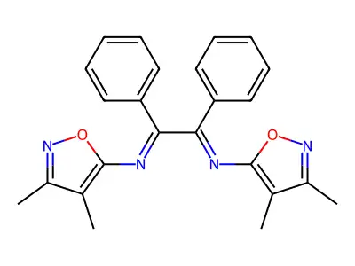 N,N'-bis(3,4-dimethyl-1,2-oxazol-5-yl)-1,2-diphenylethane-1,2-diimine structure