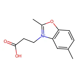 3-(2-Carboxyethyl)-2,5-dimethylbenzoxazolium bromide structure