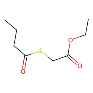 Acetic acid, [(1-oxobutyl)thio]-, ethyl ester structure