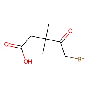 5-Bromo-3,3-dimethyl-4-oxopentanoic acid structure