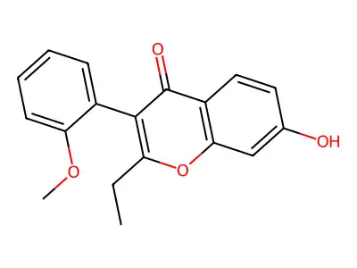 2-Ethyl-7-hydroxy-3-(2-methoxyphenyl)chromen-4-one structure