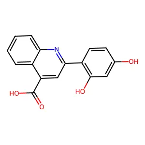2-(2,4-Dihydroxyphenyl)quinoline-4-carboxylic acid structure