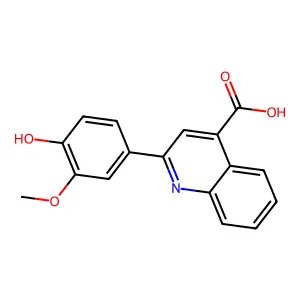 2-(4-Hydroxy-3-methoxyphenyl)quinoline-4-carboxylic acid structure