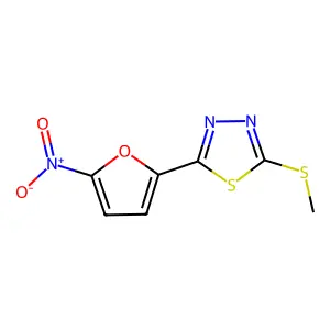 1,3,4-Thiadiazole, 2-(methylthio)-5-(5-nitro-2-furanyl)- structure