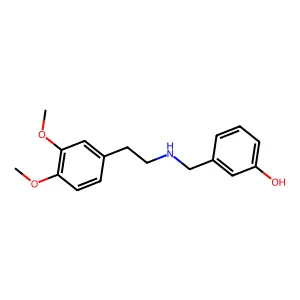 3-[[2-(3,4-Dimethoxyphenyl)ethylamino]methyl]phenol structure