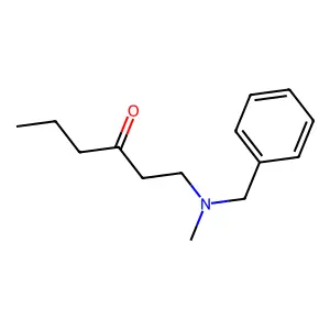 1-[Benzyl(methyl)amino]-3-hexanone structure