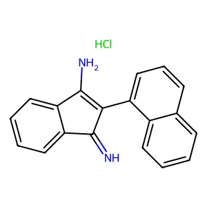 1-Imino-2-(1-naphthyl)inden-3-amine monohydrochloride structure