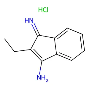 2-Ethyl-1-iminoinden-3-amine monohydrochloride structure