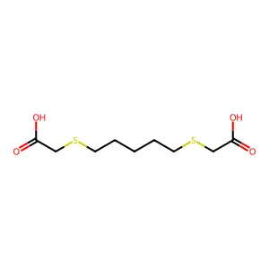 (pentamethylenedithio)diacetic acid structure