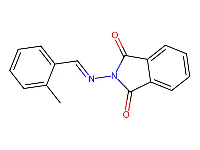 2-[(E)-(2-methylphenyl)methylideneamino]isoindole-1,3-dione structure