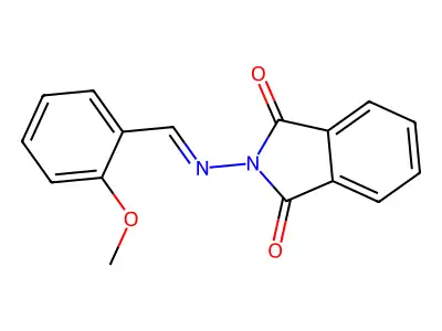 2-[(2-Methoxyphenyl)methylideneamino]isoindole-1,3-dione structure
