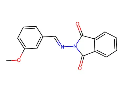 2-[(3-Methoxyphenyl)methylideneamino]isoindole-1,3-dione structure