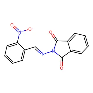 1H-Isoindole-1,3(2H)-dione, 2-[[(2-nitrophenyl)methylene]amino]- structure