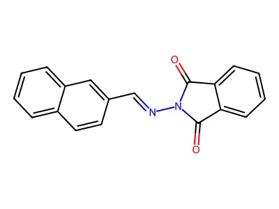 2-[(E)-naphthalen-2-ylmethylideneamino]isoindole-1,3-dione structure