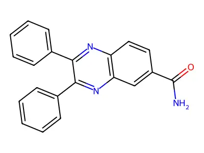 2,3-Diphenylquinoxaline-6-carboxamide structure
