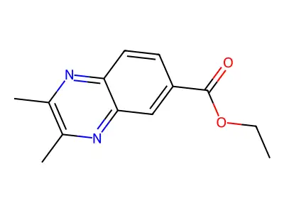 Ethyl 2,3-dimethylquinoxaline-6-carboxylate structure