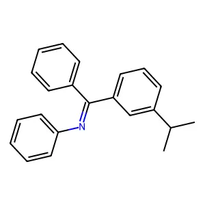 N,1-diphenyl-1-(3-propan-2-ylphenyl)methanimine structure