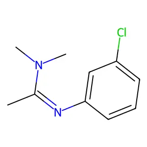 N'-(3-chloro-phenyl)-N,N-dimethyl-acetamidine structure