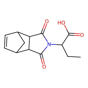 2-(3,5-Dioxo-4-azatricyclo[5.2.1.02,6]dec-8-en-4-yl)butanoic acid structure