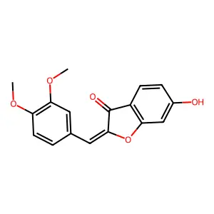 2-(3,4-Dimethoxybenzylidene)-6-hydroxybenzofuran-3(2h)-one structure