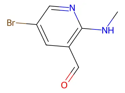 5-Bromo-2-(methylamino)pyridine-3-carbaldehyde structure