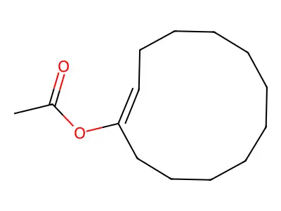 Cyclododecen-1-yl acetate structure