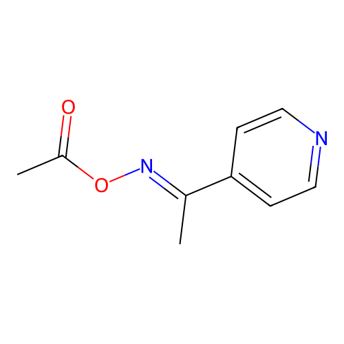 Ketone, methyl 4-pyridyl, O-acetyloxime structure