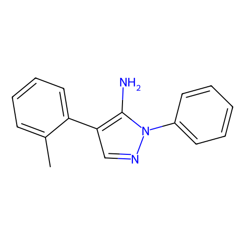 2-Phenyl-4-o-tolyl-2H-pyrazol-3-ylamine structure