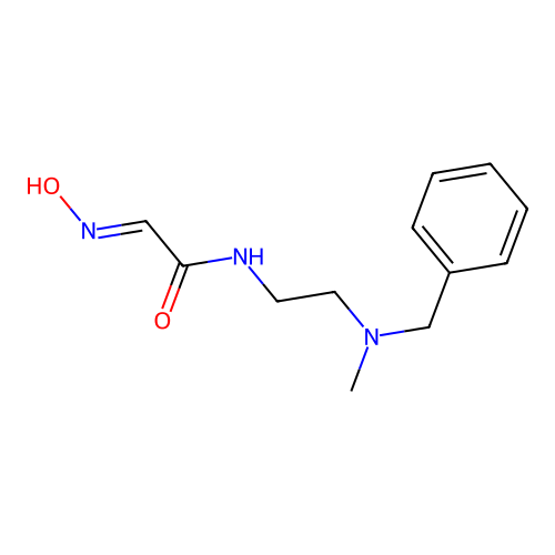 (2E)-N-{2-[benzyl(methyl)amino]ethyl}-2-(hydroxyimino)ethanamide structure