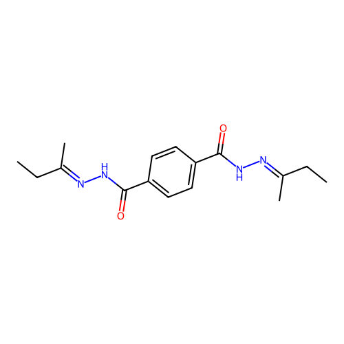 (N'1E,N'4E)-N'1,N'4-di(butan-2-ylidene)terephthalohydrazide structure