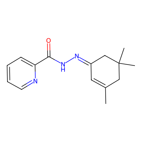 N'-[(1Z)-3,5,5-trimethylcyclohex-2-en-1-ylidene]pyridine-2-carbohydrazide structure
