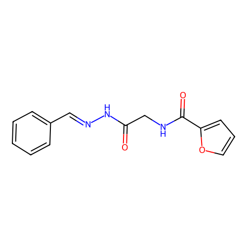 (E)-N-(2-(2-benzylidenehydrazinyl)-2-oxoethyl)furan-2-carboxamide structure