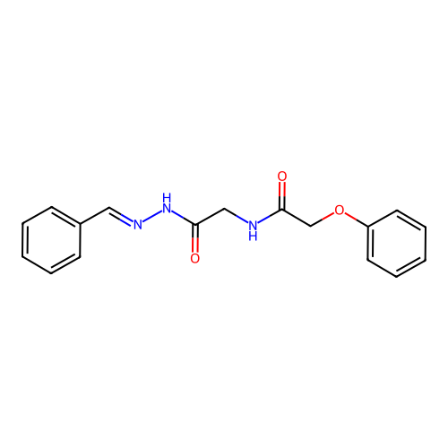 N-(benzylideneamino)-2-[(2-phenoxyacetyl)amino]acetamide structure