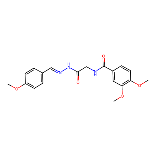 3,4-Dimethoxy-N-(2-(2-(4-methoxybenzylidene)hydrazino)-2-oxoethyl)benzamide structure