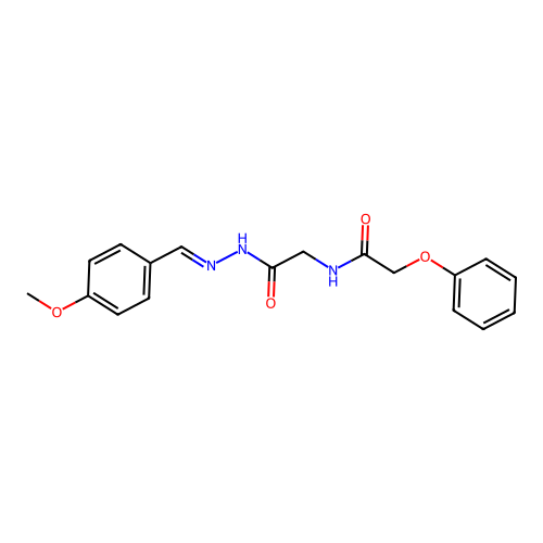 (E)-N-(2-(2-(4-methoxybenzylidene)hydrazinyl)-2-oxoethyl)-2-phenoxyacetamide structure