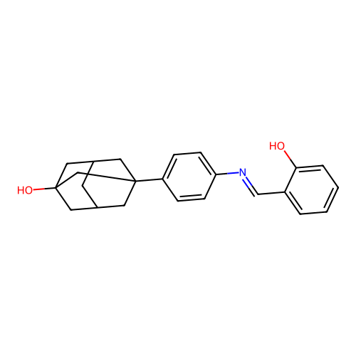 3-{4-[(2-Hydroxybenzylidene)amino]phenyl}-1-adamantanol structure