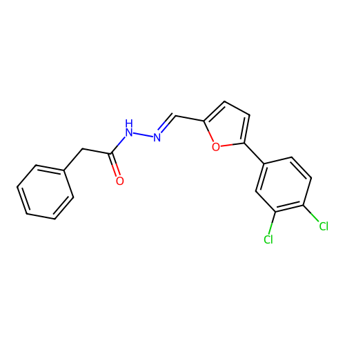 N'-{(E)-[5-(3,4-dichlorophenyl)furan-2-yl]methylidene}-2-phenylacetohydrazide structure