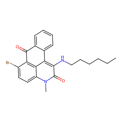 6-bromo-1-(hexylamino)-3-methyl-3H-naphtho[1,2,3-de]quinoline-2,7-dione structure