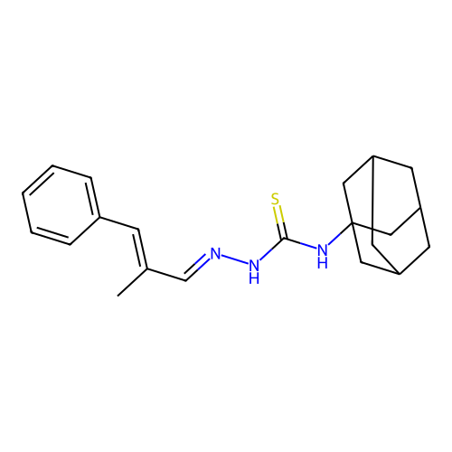 1-(1-Adamantyl)-3-[(2-methyl-3-phenylprop-2-enylidene)amino]thiourea structure