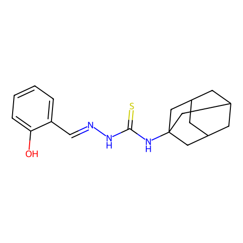 1-(1-Adamantyl)-3-[(2-hydroxyphenyl)methylideneamino]thiourea structure