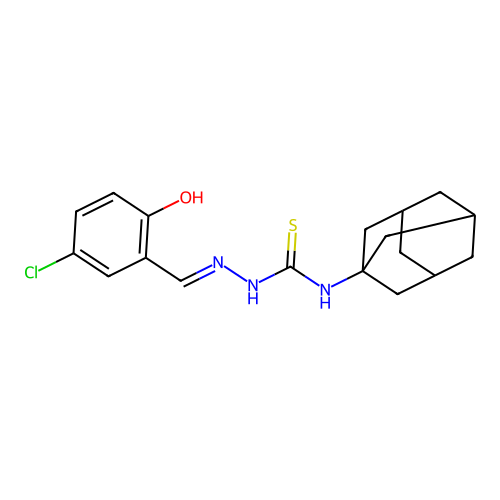 1-(1-Adamantyl)-3-[(5-chloro-2-hydroxyphenyl)methylideneamino]thiourea structure