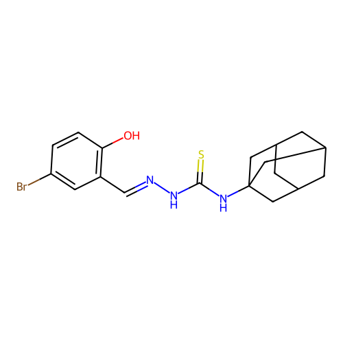1-(1-Adamantyl)-3-[(5-bromo-2-hydroxyphenyl)methylideneamino]thiourea structure