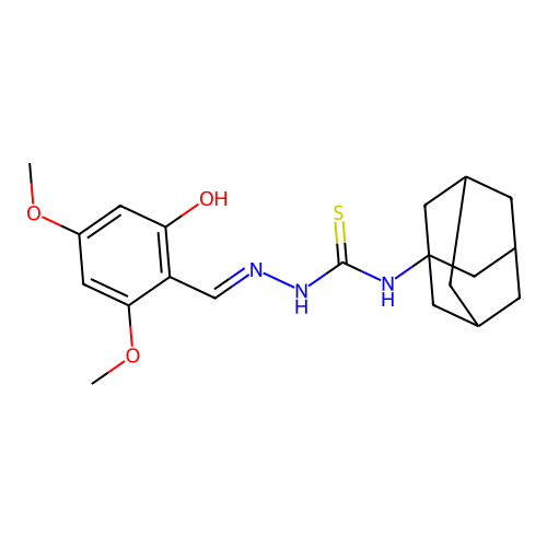 1-(1-Adamantyl)-3-[(2-hydroxy-4,6-dimethoxyphenyl)methylideneamino]thiourea structure