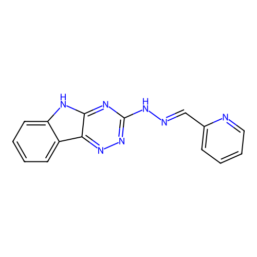 N-Pyridin-2-ylmethylene-N'-(9H-1,3,4,9-tetraaza-fluoren-2-yl)-hydrazine structure