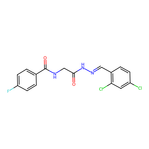 N-(2-(2-(2,4-Dichlorobenzylidene)hydrazino)-2-oxoethyl)-4-fluorobenzamide structure