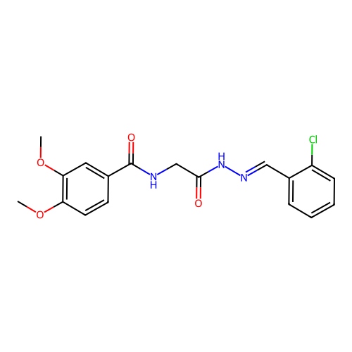 N-(2-(2-(2-Chlorobenzylidene)hydrazino)-2-oxoethyl)-3,4-dimethoxybenzamide structure