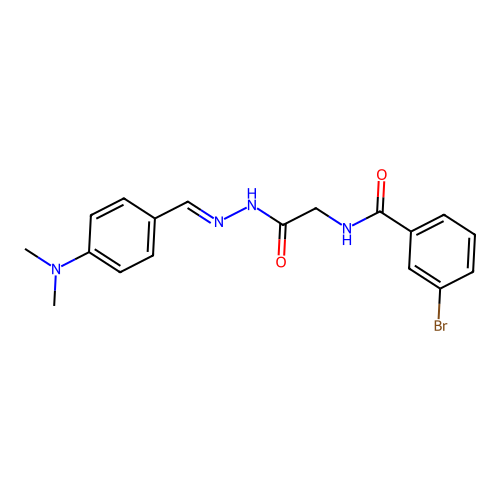 3-Bromo-N-(2-(2-(4-(dimethylamino)benzylidene)hydrazino)-2-oxoethyl)benzamide structure