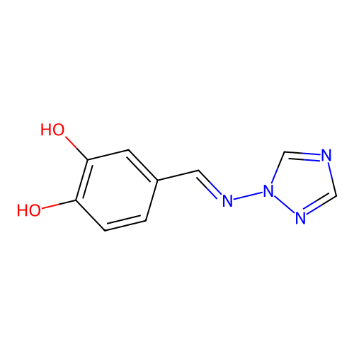 4-(1,2,4-Triazol-1-yliminomethyl)benzene-1,2-diol structure
